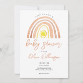 Boho Rainbow Sun Baby shower Kaart (Voorkant)