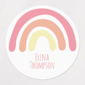 Boho Rainbow Sun School Daycare Labels (Design 1)