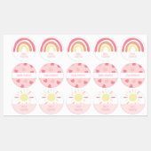Boho Rainbow Sun School Daycare Labels (Vel)