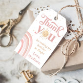 Boho Rainbow Sunshine Verjaardag Dank u Cadeau Lab Cadeaulabel