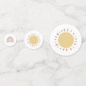 Boho Rainbow Sunshine Warm Muted Colors Confetti (Achterkanten)