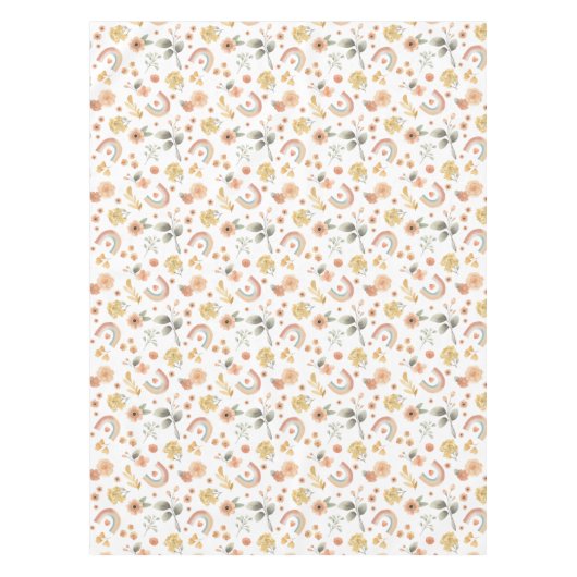 Boho Rainbow Tafelkleed – Waterverf Patroon Partij (Voorkant)