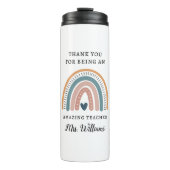 Boho Rainbow Teacher Appreciation Name Thermosbeker (Voorkant)