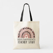 Boho Rainbow Teacher Appreciation Name Tote Bag (Achterkant)