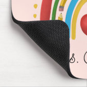 Boho Rainbow Teacher Kerstcadeau Aangepaste naam Muismat (Hoek)