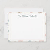 Boho Rainbow Teacher Persoonlijke naam Notitiekaartje (Voorkant)