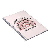 Boho Rainbow Teacher Waarderingsspiraal Notitieboek (Rechterzijde)