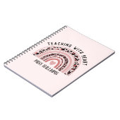 Boho Rainbow Teacher Waarderingsspiraal Notitieboek (Linkerzijde)