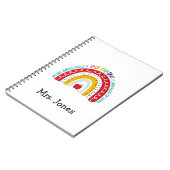 Boho Rainbow Teachers Notitieboek, Gift for Teache Notitieboek (Linkerzijde)