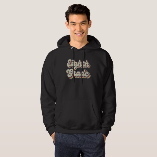 Boho Rainbow  Teaching Eighth Grade Teacher Hoodie (Voorkant volledig)