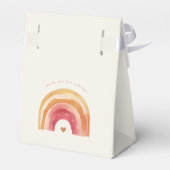 Boho Rainbow Terracotta-Baby shower Bedankdoosjes (Achterkant)