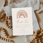 Boho Rainbow Terracotta-Baby shower Bedankkaart<br><div class="desc">Boho Rainbow Terracotta Baby shower bedankje. Klik op de knop Bewerken/personaliseren om dit ontwerp aan te passen.</div>