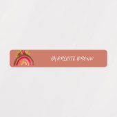 Boho Rainbow Terug naar School Waterverf Waterdich Labels (Design 2)