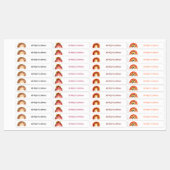 Boho Rainbow Terug naar School Waterverf Waterdich Labels (Vel)