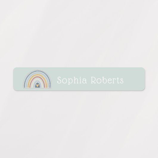 Boho Rainbow Theme Waterbestendige Kinder naamlabe Labels (Design 2)