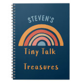 Boho Rainbow Tiny Talk Treasures gepersonaliseerd Notitieboek (Voorkant)