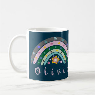 Boho Rainbow Trendy met persoonlijke naam Koffiemok