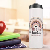 Boho Rainbow Tumbler for 5th Grade Teacher Thermosbeker