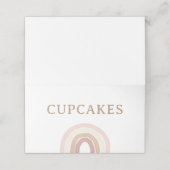 Boho Rainbow Verjaardag Eten Labels Plaatskaartje (Buitenkant ongevouwen)