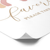 Boho Rainbow Verjaardag Favorieten teken Poster (Hoek)