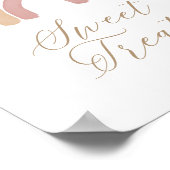 Boho Rainbow Verjaardag Treats teken Poster (Hoek)