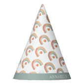Boho Rainbow Verjaardagsfeest Pet - Waterverf Eart Feesthoedjes (Links)