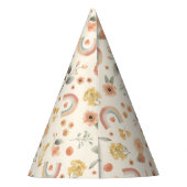 Boho Rainbow Verjaardagsfeest Petten – Aardse Wate Feesthoedjes (Achterkant)