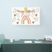 Boho Rainbow Verjaardagsfeestbanner Spandoek (Beurs)