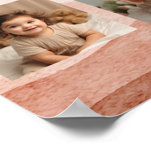 Boho Rainbow Verjaardagsfoto Milestone Poster (Hoek)