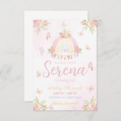 Boho Rainbow Watercolor Invitation (Voorkant / Achterkant)
