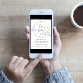 Boho Rainbow Waterverf Baby Boy Shower Kaart