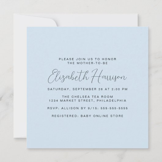 Boho Rainbow Waterverf Baby Boy Shower Kaart (Achterkant)