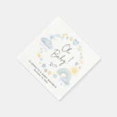 Boho Rainbow Waterverf Baby Boy Shower Servet (Hoek)