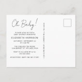 Boho Rainbow Waterverf Baby Boy Shower Uitnodiging Briefkaart (Achterkant)