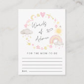 Boho Rainbow Waterverf Baby Girl Shower Informatiekaartje (Voorkant)