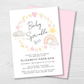 Boho Rainbow Waterverf Baby Girl Sprinkle Kaart
