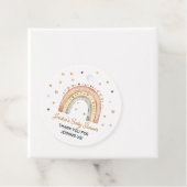 Boho Rainbow Waterverf Baby shower Bedankjes Labels (In situ)