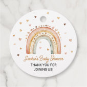 Boho Rainbow Waterverf Baby shower Bedankjes Labels (Voorkant)