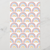 Boho Rainbow Waterverf Baby shower Bingo (Achterkant)