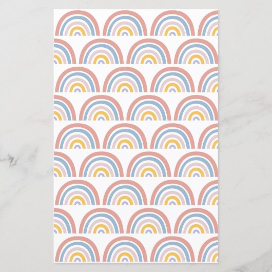 Boho Rainbow Waterverf Baby shower Bingo (Achterkant)