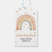 Boho Rainbow Waterverf Baby shower Cadeaulabel (Voorkant)
