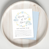 Boho Rainbow Waterverf Baby shower Informatiekaartje