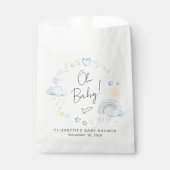 Boho Rainbow Waterverf Boy Baby shower Bedankzakje (Voorkant)