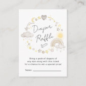 Boho Rainbow Waterverf Diaper Raffle Baby shower Informatiekaartje (Voorkant)
