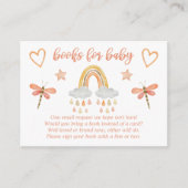 Boho Rainbow Waterverf Dragonfly Books for Baby Informatiekaartje (Voorkant)