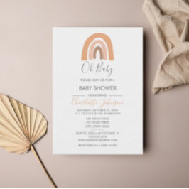 Boho Rainbow Waterverf Girl Baby shower Kaart