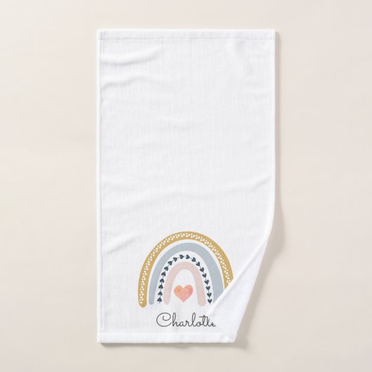 Boho Rainbow Waterverf Girl Bad Handdoek (Handdoek)