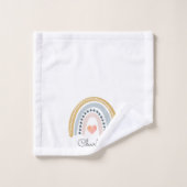 Boho Rainbow Waterverf Girl Bad Handdoek (Wasdoekje)