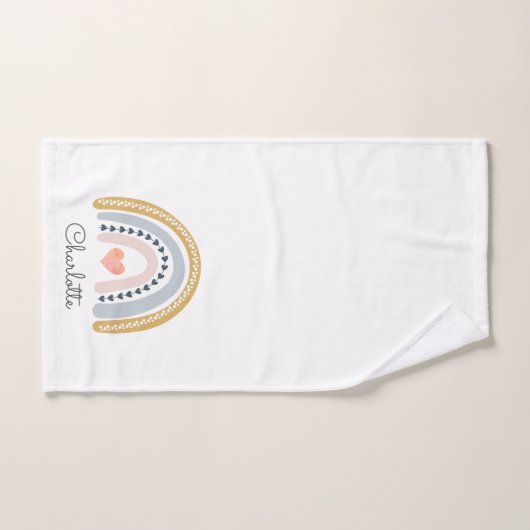 Boho Rainbow Waterverf Girl Bad Handdoek (Handdoek)