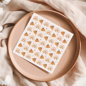 Boho Rainbow Waterverf Moth Baby shower Servet